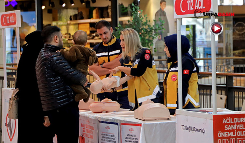 Şanlıurfa’da Kurulan Stantta Acil Sağlık Eğitimi Veriliyor