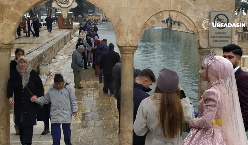 Balıklıgöl'e Kar da Ziyaretçileri de Çok Yakıştı!