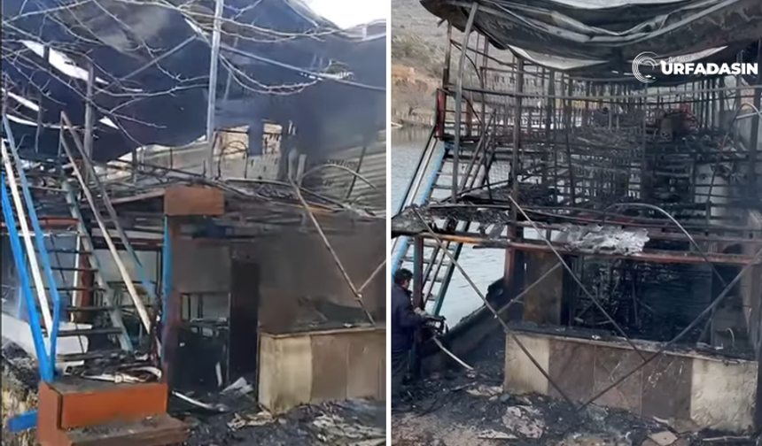 Şanlıurfa Halfeti'de İki Katlı Kafede Yangın