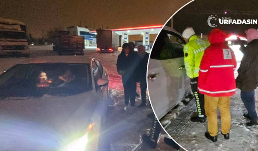 Viranşehir'de AK Parti İlçe Başkanlığı İle Kızılay Karda Mahsur Kalanlara Yardım Dağıttılar