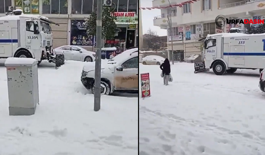 Şanlıurfa Hilvan'da Karla Mücadeleye TOMA da Destek verdi