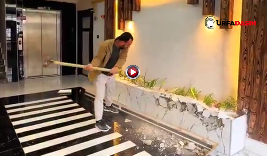 Şanlıurfa'da Beğenmediği Dekorasyonu Tadilat İçin Kırdı