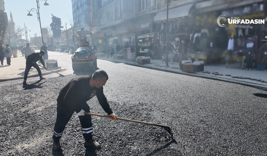 Şanlıurfa’da Trafiğe Kapatılan Divanyolu’nda İlk Etap Asfalt Çalışmaları Tamamlandı