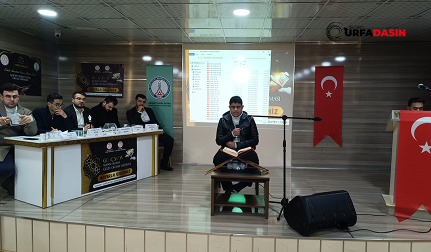 Şanlıurfa’da Kur’an-ı Kerim Güzel Okuma Yarışması Birincisi Belli Oldu
