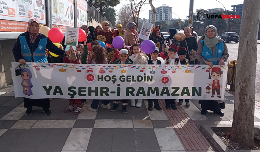 Şanlıurfa'da Kur’an Kursu Öğrencilerinden Ramazan Yürüyüşü