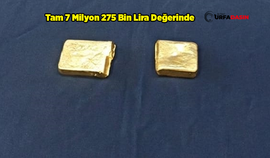 Şanlıurfa'da 2 Kalıp Halinde 1 Kilogram Saf Altın Ele Geçirildi