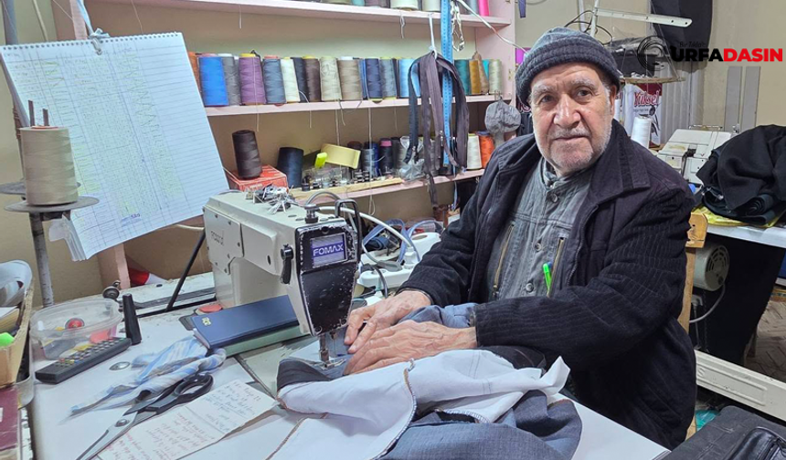 Halfeti Yukarı Göklü'de Yusuf Demir'in 66 Yıldır İğne İplik Elinden Düşmüyor