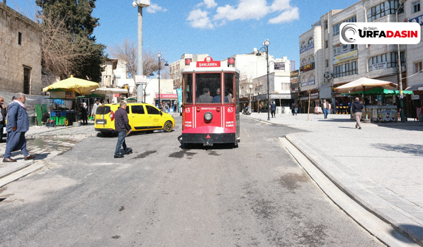 Şanlıurfa Divanyolu’nda Nostaljik Tramvay Yeniden Seferlerine Başladı