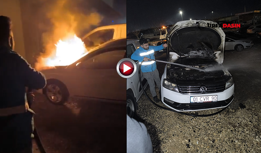 Şanlıurfa'da Otomobil Yangınına Vidanjör Ekibi Müdahale Etti: Facia Önlendi