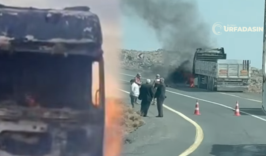 Viranşehir–Diyarbakır Yolunda Seyir Halindeki Kamyon Alev Aldı