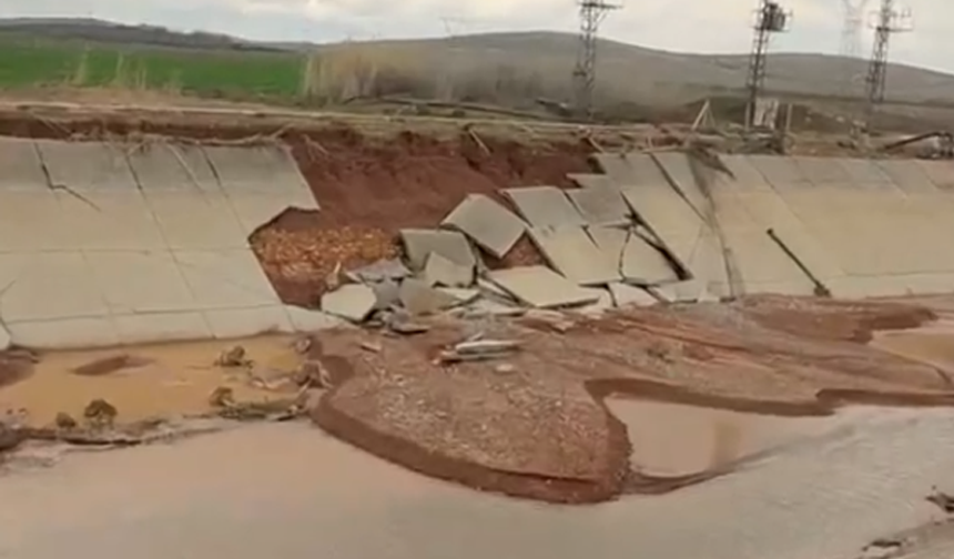 Şanlıurfa'da DSİ'nin Sulama Kanalları da Yağışlarda Zarar Gördü
