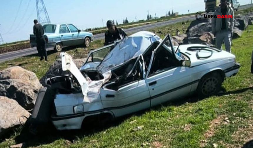 Şanlıurfa'da Takla Atan Otomobil Hurdaya Döndü, Sürücü Yaralandı