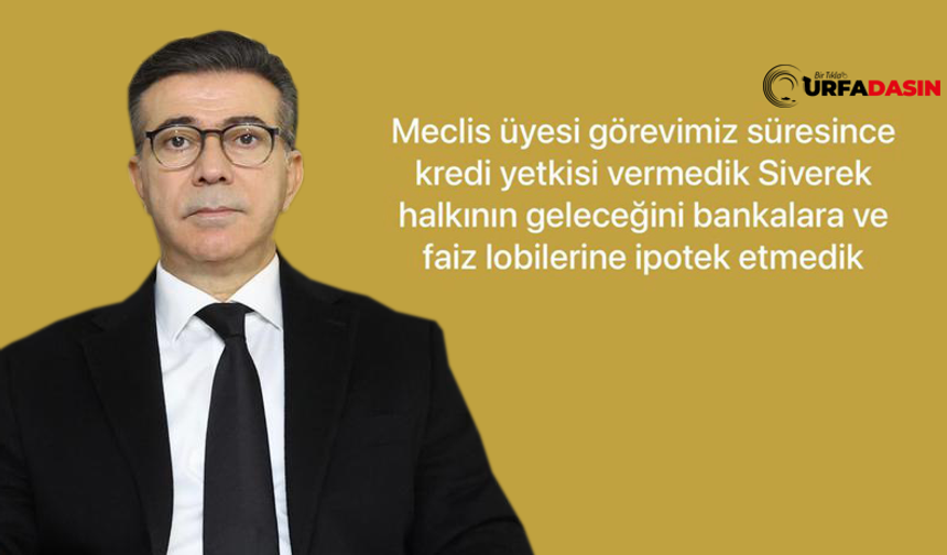 Siverek Belediye Başkanı Bucak: Son 2 Yılda Kredi kullanımı İçin Meclise Başvurum Olmadı