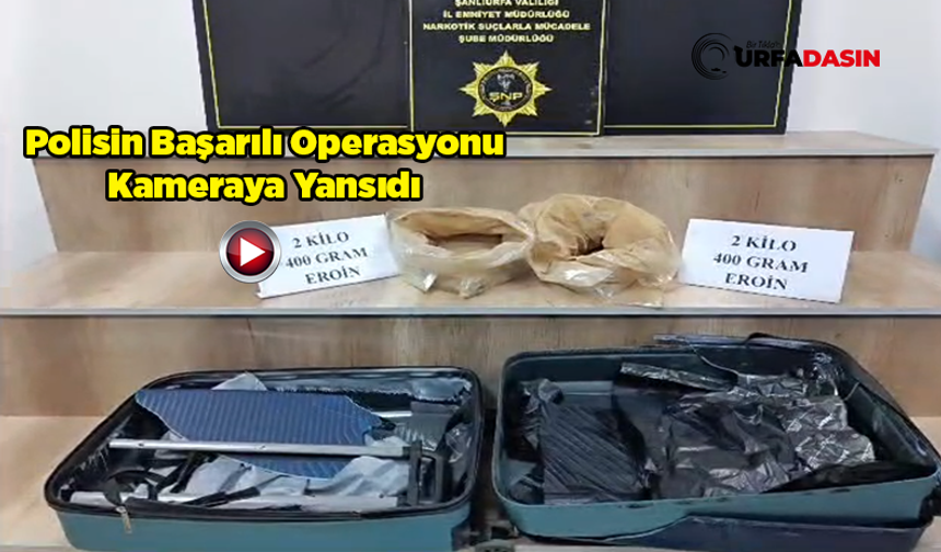 Şanlıurfa'da Valizin İçerisine Yapılan Özel Bölmede Eroin Ele Geçirildi