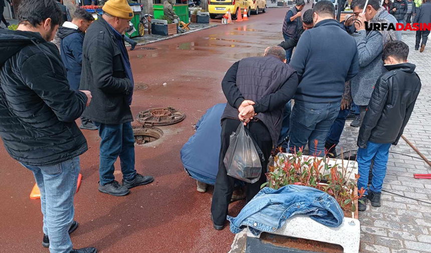 Şanlıurfa Kızıl Yolda Tıkanan Mazgalı Esnaf Temizledi