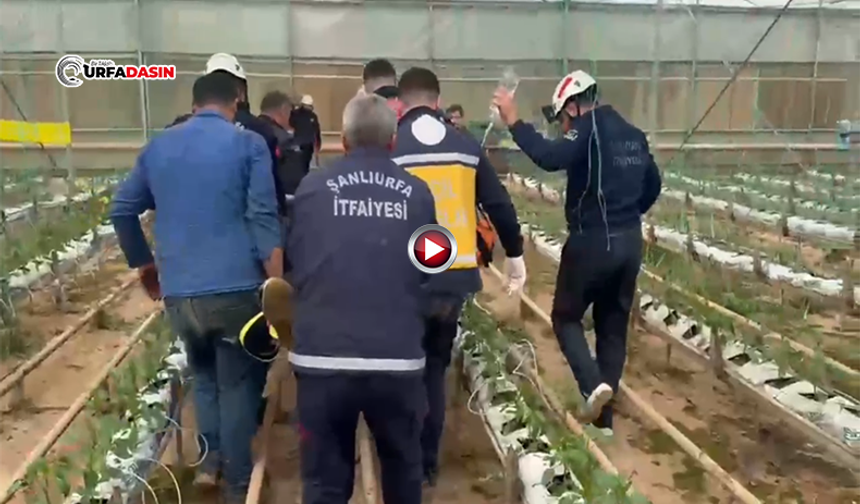 Şanlıurfa'da Serada Çalışırken Ayağına Demir Saplandı, Yardımına İtfaiye Koştu