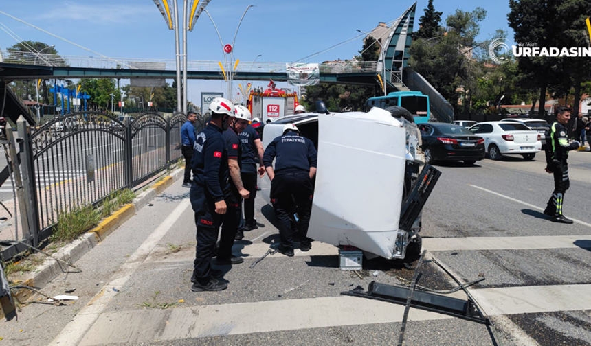Şanlıurfa'da Kontrolden Çıkan Otomobil Kaza Yaptı: 1 Yaralı