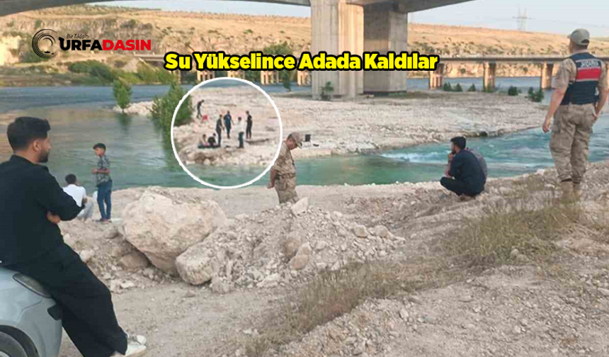 Şanlıurfa-Adıyaman Arasındaki Fırat Nehri'nde Mahsur Kalanlar Kurtarıldı