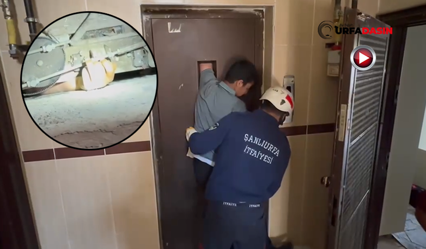 Şanlıurfa'da Elini Asansöre Sıkıştırdı, Neyseki İtfaye Kurtardı