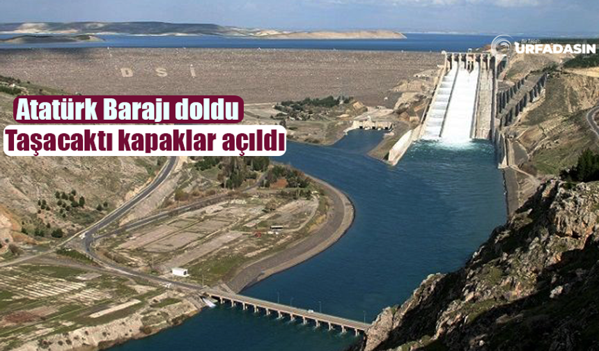 Atatürk Barajındaki Su Seviyesi Çok Yükseldiği İçin Barajın Kapakları Açıldı