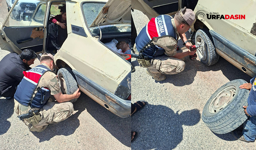 Şanlıurfa'da Lastiği Patlayan Aracın Sürücüsünün Yardımına Jandarma Koştu