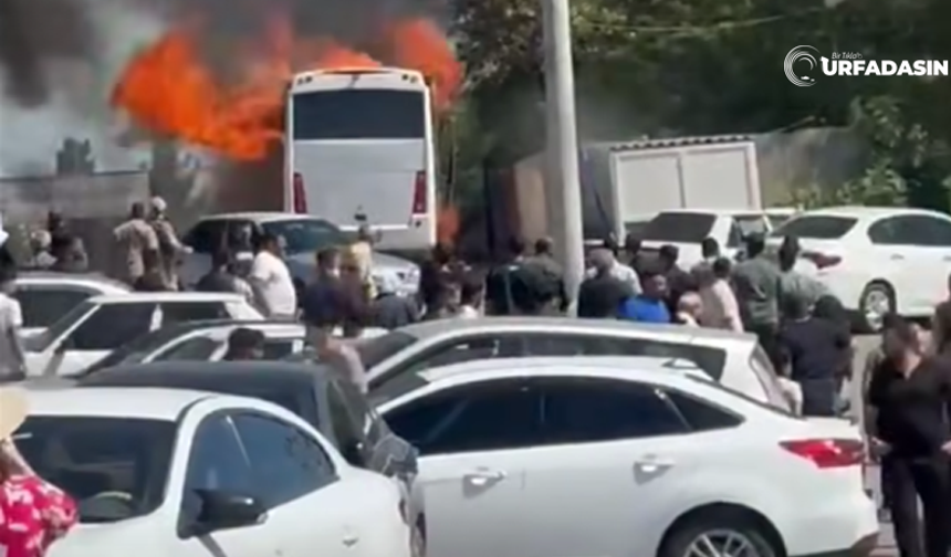 Viranşehir Eyyüpnebi’de Korkutan Otobüs Yangın!