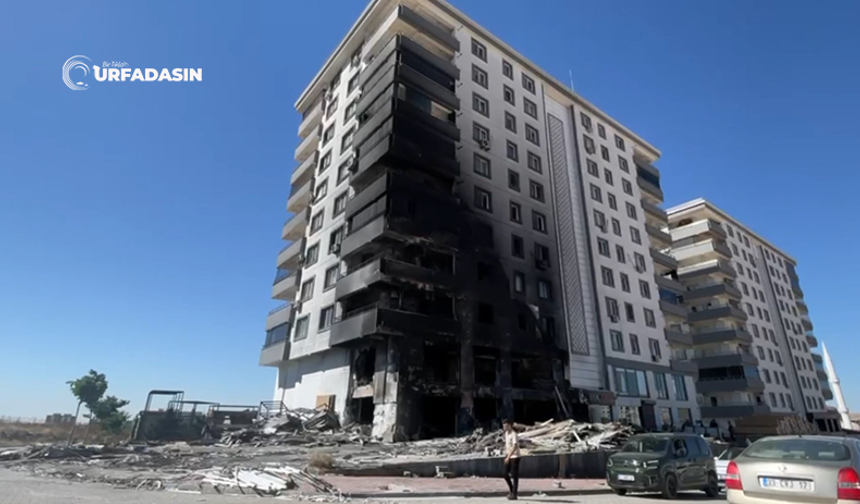 Şanlıurfa'daki Büyük Yangında 1 İş Yeri ve 8 Daire Zarar Gördü
