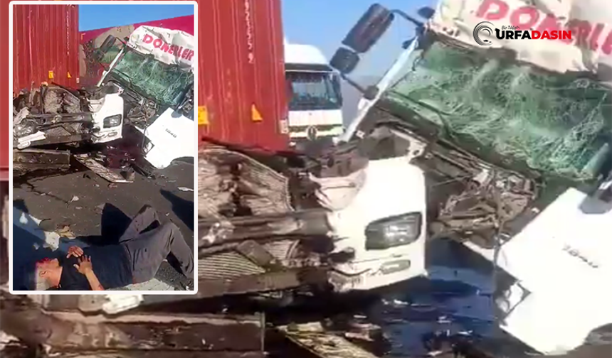 Şanlıurfa Otoyolu'nda Tırlar Çarpıştı: Yaralı Var