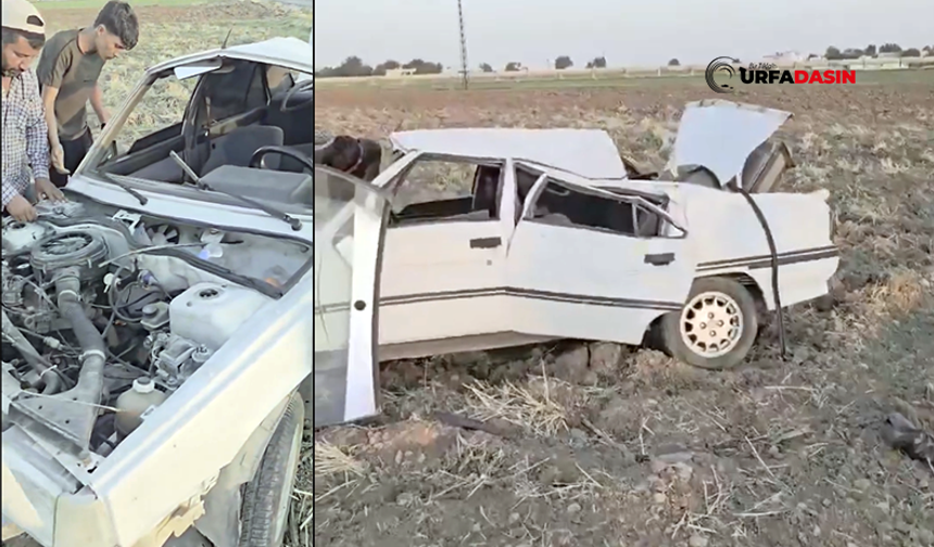 Şanlıurfa'da Mucurlu Yolda Kontrolden Çıkan Otomobil Takla Attı: 1 Yaralı