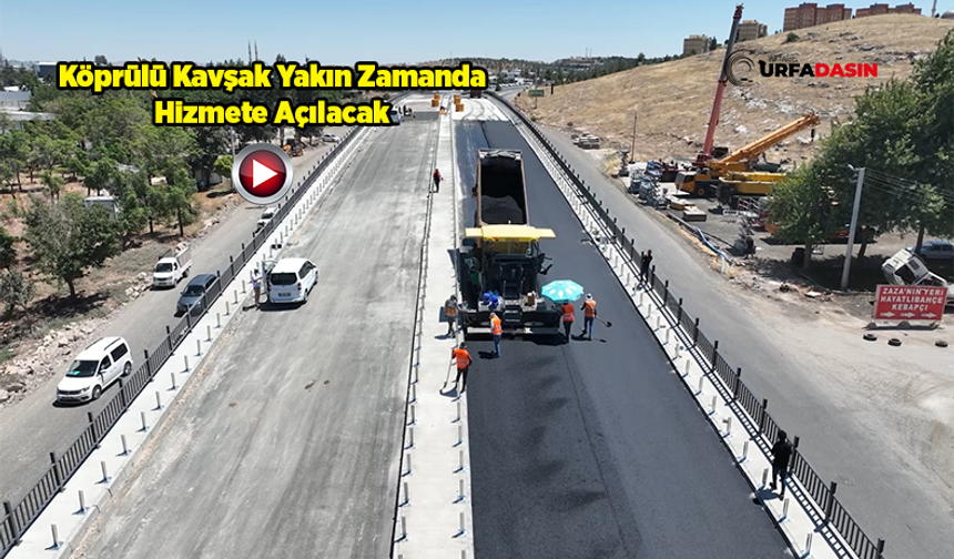 Şanlıurfa'da Sanayi Sitesi Köprülü Kavşağında Asfaltlama Çalışması Devam Ediyor