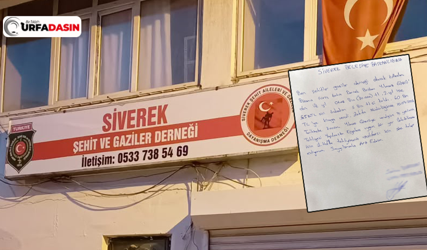 Siverek Belediyesinden Şehit ve Gaziler Derneği Tahsisiyle İlgili Açıklama
