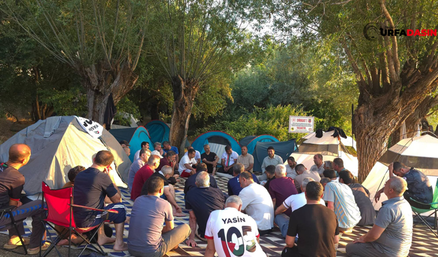 Şanlıurfa Viranşehir'den Gittiler Hazar Gölü Kıyısında Kamp Kurdular