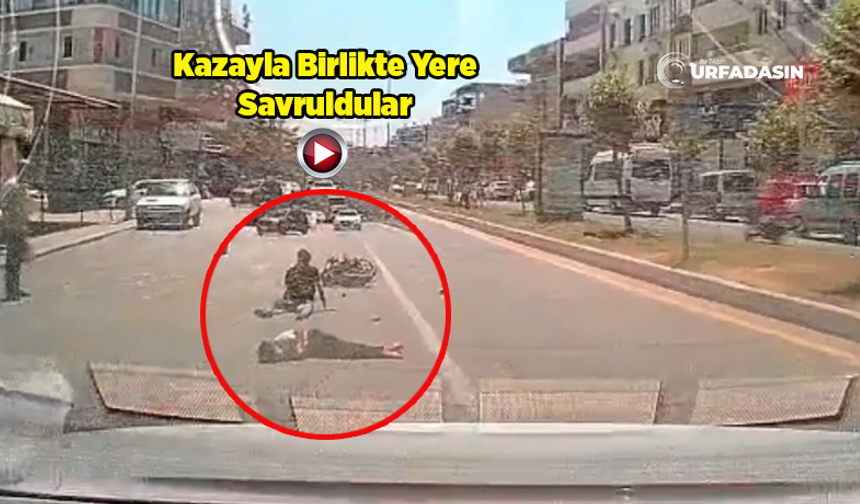 Şanlıurfa'da Motosikletin Otomobili Arkadan Çarptığı Kaza Kameraya Yansıdı