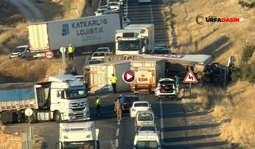 Şanlıurfa-Suruç Ölüm Yolunda Yine Tır Devrildi: Yol Uzun Süre Kapalı Kaldı