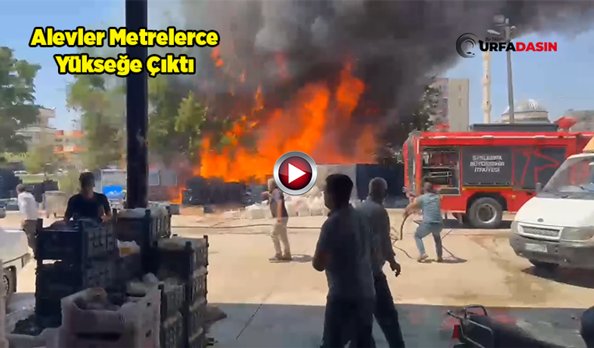 Şanlıurfa'nın İlçesindeki Hal Pazarında Büyük Yangın