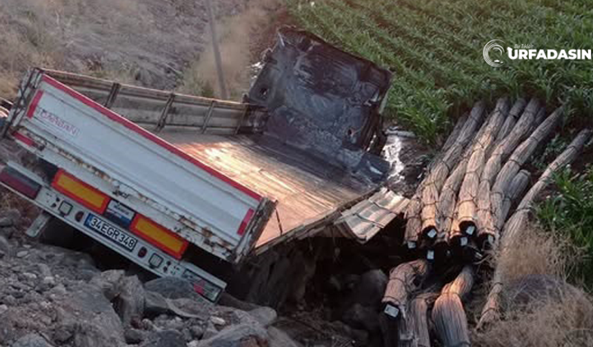 Şanlıurfa Siverek Yolunda Tır Şarampole Devrildi Sürücüsü Yaralandı