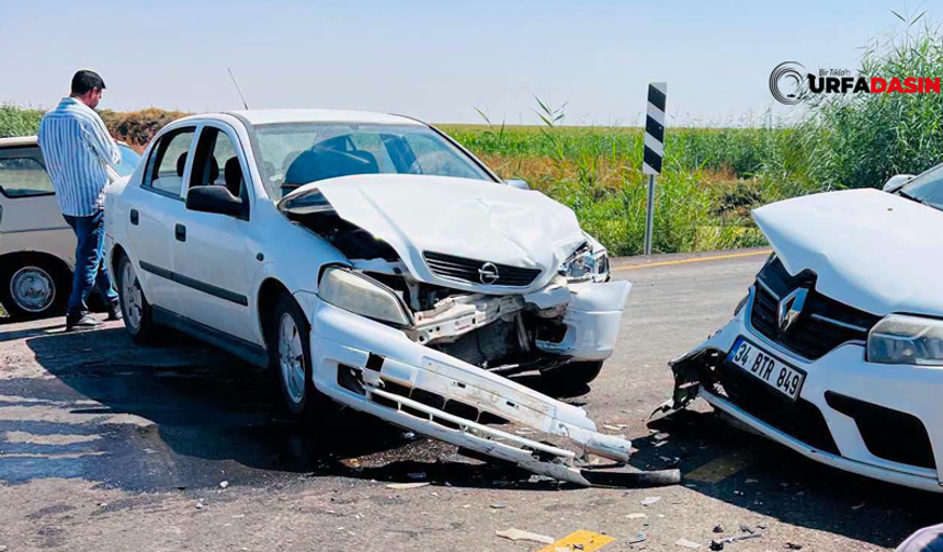 Şanlıurfa'da 2 Araç Kafa Kafaya Çarpıştı: 4 Yaralı