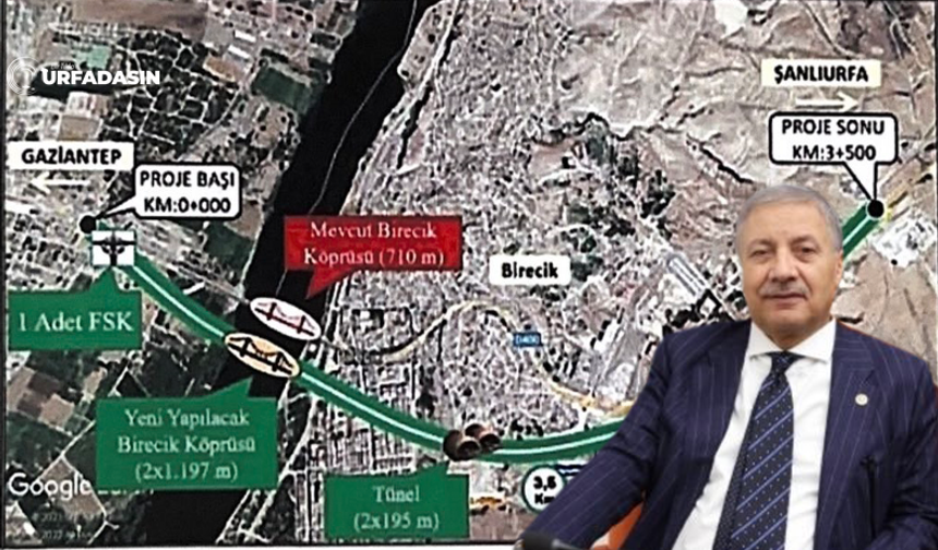 AK Parti Şanlıurfa Milletvekili Pınarbaşı, Birecik Köprüsü ve Şehir Geçişi Projesiyle İlgili Yeni Gelişmeyi Paylaştı