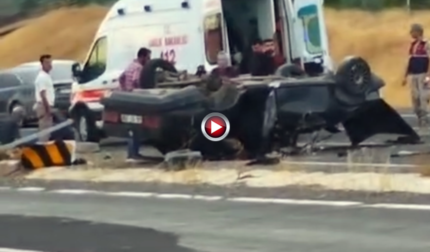 Şanlıurfa'da Otomobil Taklalar Atarak Ters Döndü: 5 Ağır Yaralı