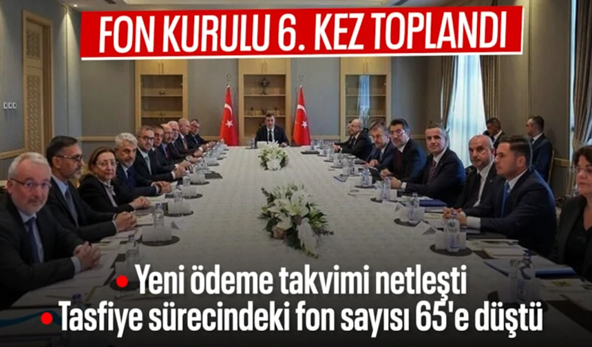 Fon Koordinasyon Kurulu Altıncı Kez Toplandı: 45 Bini Aşkın Yatırımcıya 40,8 Milyar Lira Ödendi