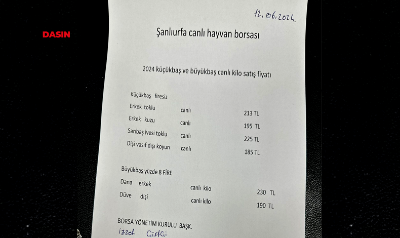 Hayvan Borsasında Canlı Kilo Satışı