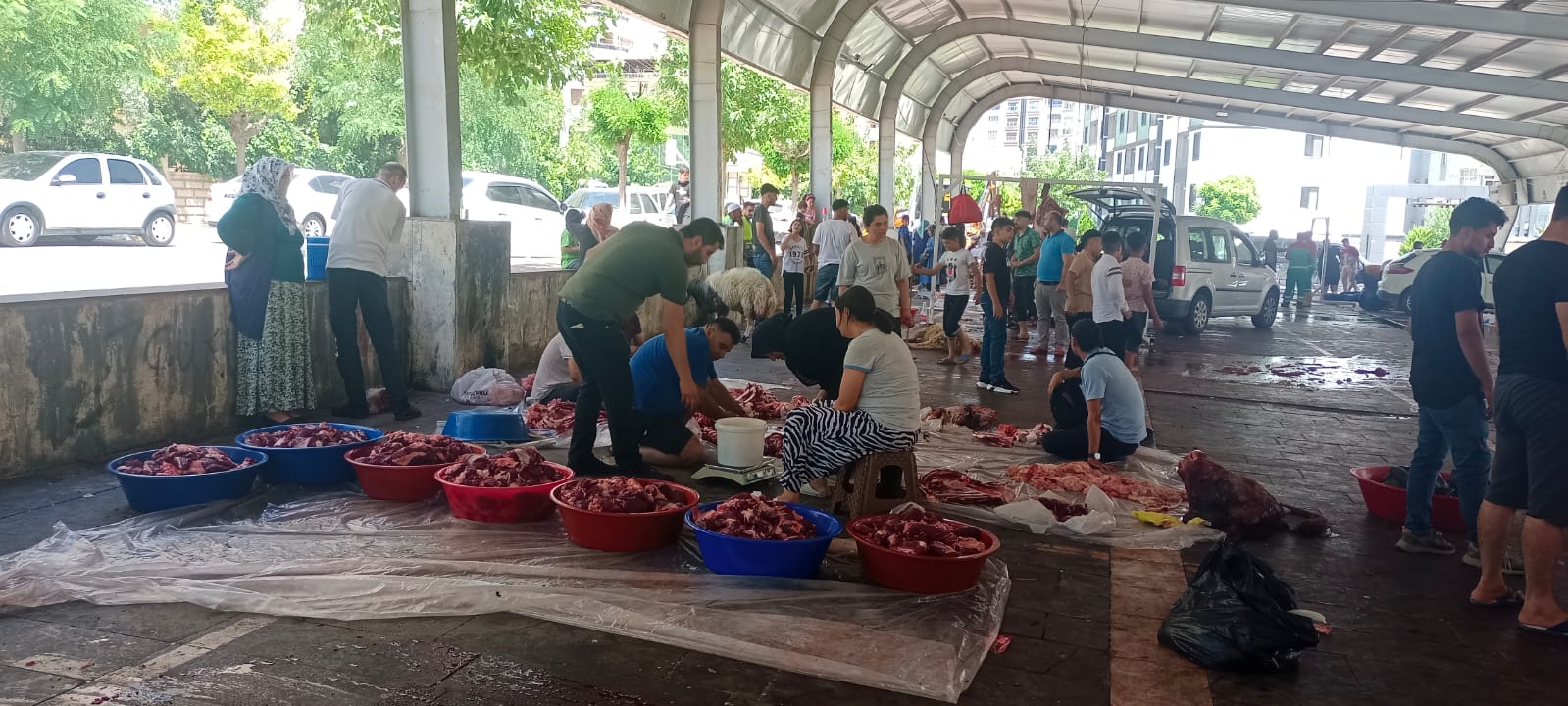 Kurban Kesim Yerleri Manzarası