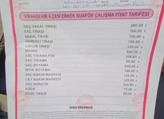 Berber Fiyat Viranşehir