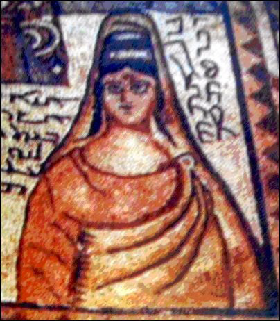 Abgar Mozaiğinden Kaçırılan Kadın Figürününden Detay Görünüm.