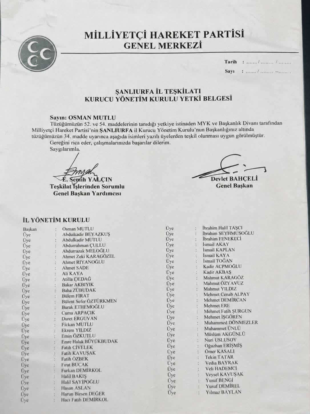 Mhp Il Yönetim Listesi